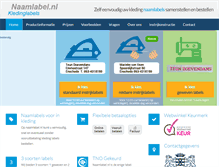 Tablet Screenshot of naamlabel.nl